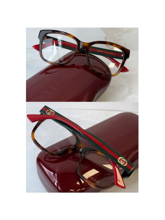 NEW Gucci GG0038ONN Havana Brown Striped Eyeglasses Frames main image 6